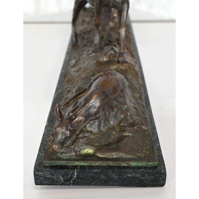 JB. Mêne, Animal Group, Late 1800s, Bronze For Sale - Image 11 of 18