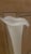 Contemporary 1980s Tall 70cm Frosted White Art Glass Trumpet Vase With Sculptural Ruffled Rim For Sale - Image 3 of 5