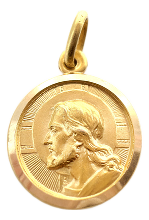Vintage 1960s Italian 18k “Dio Ti Protegga” (May God Protect You) Medallion, Pendant