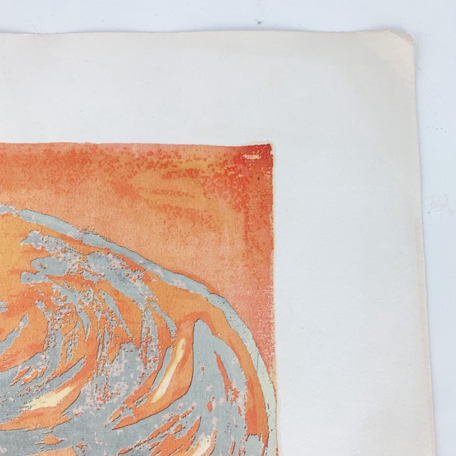 Vintage 60s MCM Pop Art Jean Curtis Print Serigraph Female Portrait Mid Century For Sale - Image 4 of 8