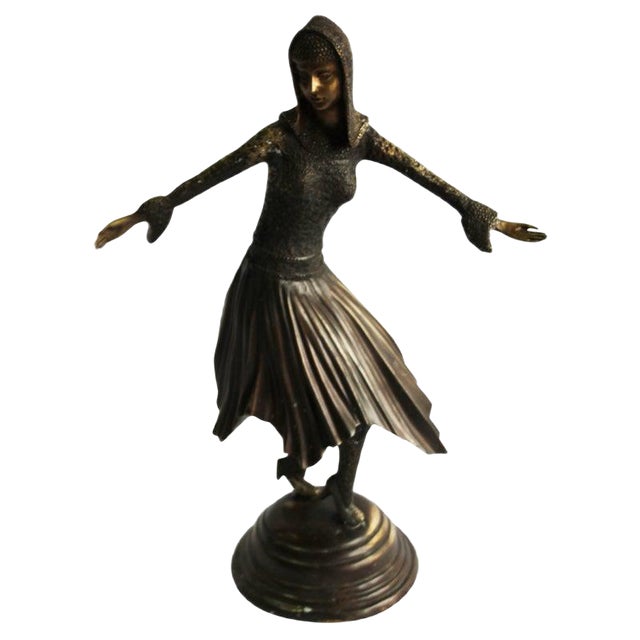 20th Century Art Deco Style Bronze Figure After Demétre Haralamb Chiparus For Sale