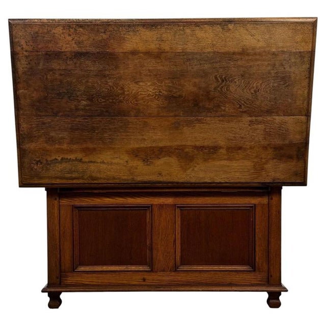 Gold Antique English Golden Oak Monks Bench For Sale - Image 8 of 14
