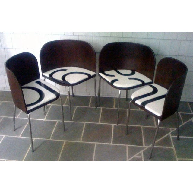 1980s Modern Upcycled Dining Chairs- Set of 4 For Sale - Image 5 of 5