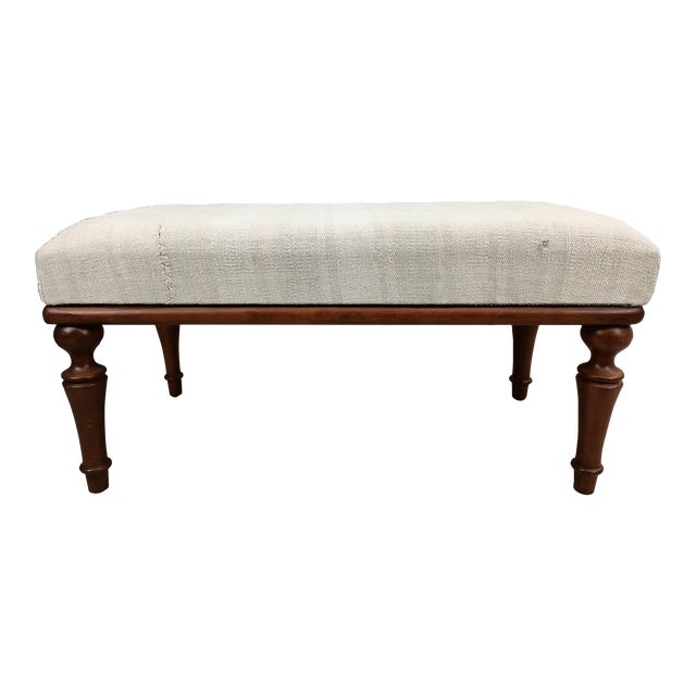Neutral Kilim Upholstered Bench Chairish
