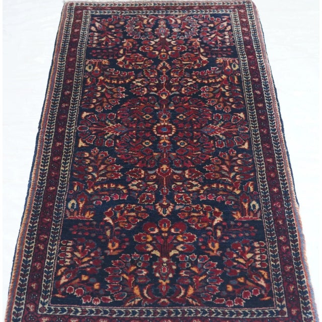 Textile Antique Sarouk Rug 2' x 4' For Sale - Image 7 of 9