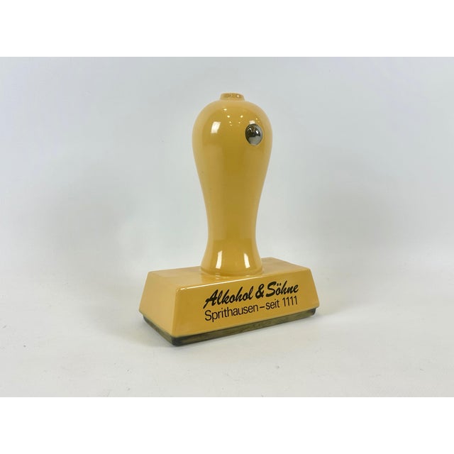 Vintage Ceramic Liqueur Bottle Stamp from Alkohol & Sohne, 1980s For Sale - Image 3 of 8