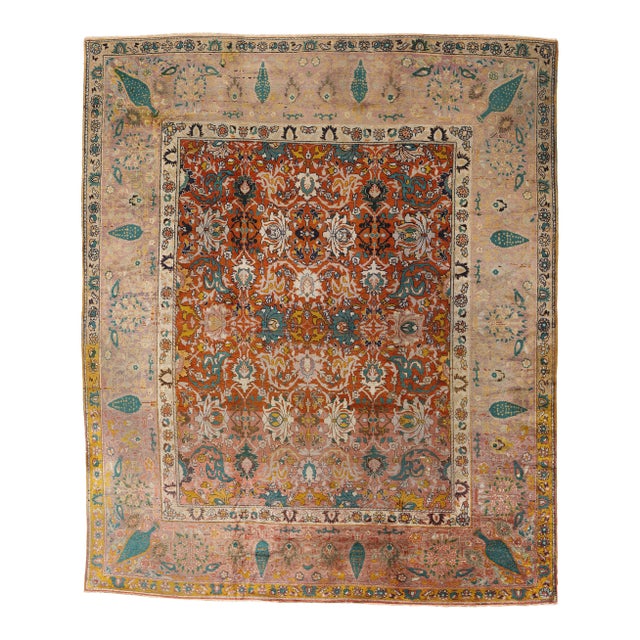 Late 19th Century Persian Sultanabad Rug, 11'04 X 13'06 For Sale