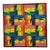 1960s Op-Art Painting in Custom Frame For Sale