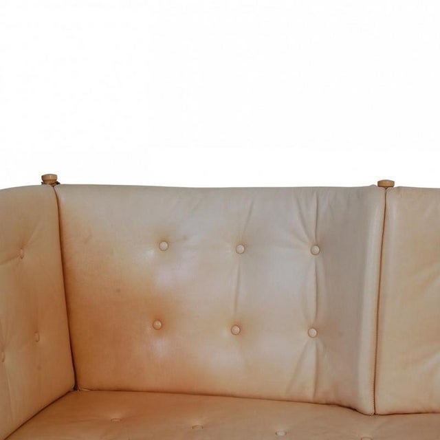 Spoke-Back Sofa in Leather by Børge Mogensen, 1987 For Sale - Image 4 of 18