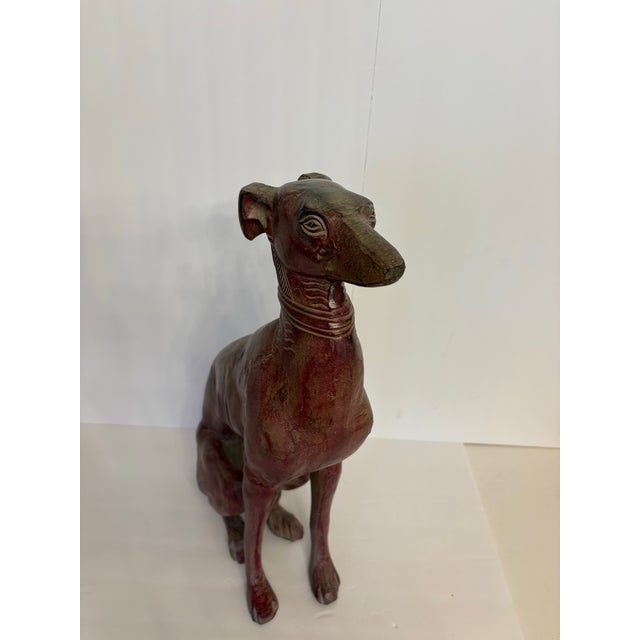 Vintage Art Deco Style Whippet Sculpture For Sale - Image 4 of 5