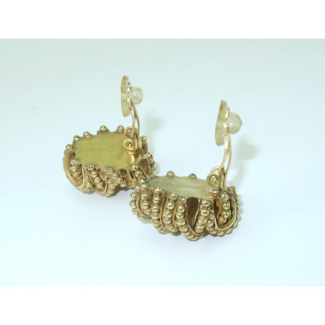 Metal Vaubel Gold Plated Twisted Bead Earrings, 2012 For Sale - Image 7 of 11