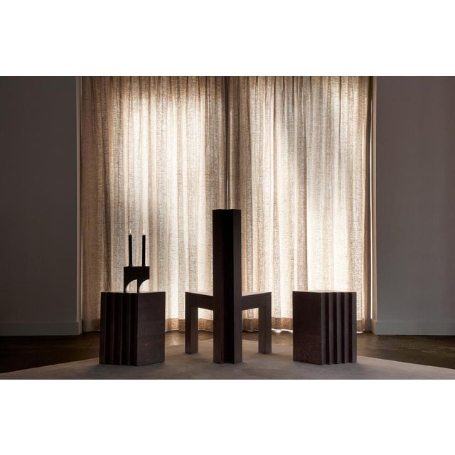 Trigon Chair in Dark Brown European Oak by Mokko Amsterdam For Sale - Image 11 of 12