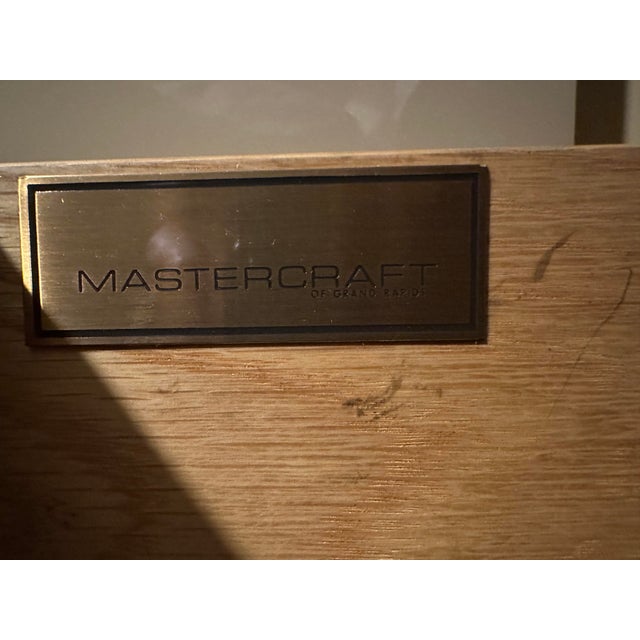 Wood Mastercraft Brass and Lacquered Bar Cabinet For Sale - Image 7 of 7