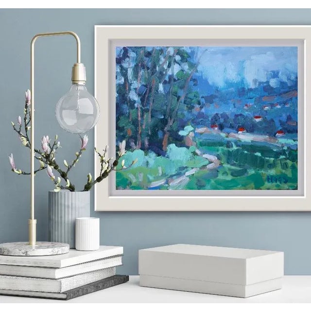 Contemporary Modern Impressionist Oil Painting Landscape For Sale - Image 3 of 6