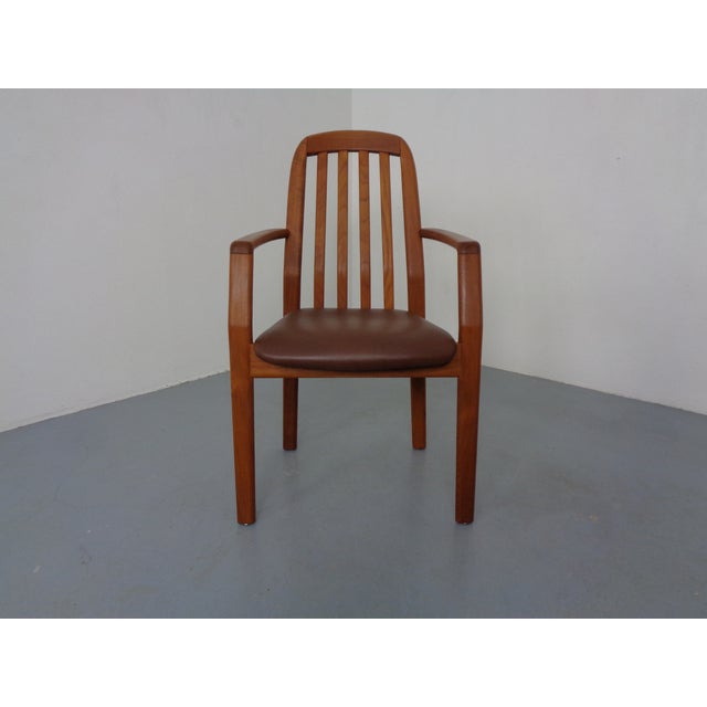 Danish Teak and Leather Armchair from Dyrlund, Denmark, 1970s For Sale - Image 16 of 16
