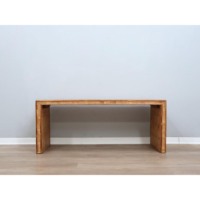 Minimalist Bamboo & Rattan Bench from Vivai Del Sud, 1970s For Sale - Image 6 of 9