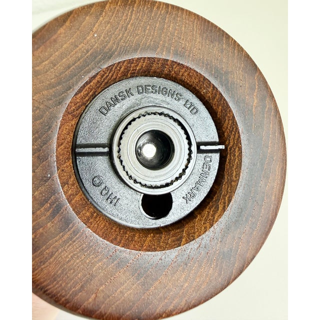 Vintage Dansk Denmark Teak Wood Salt Shaker & Pepper Mill For Sale - Image 10 of 10