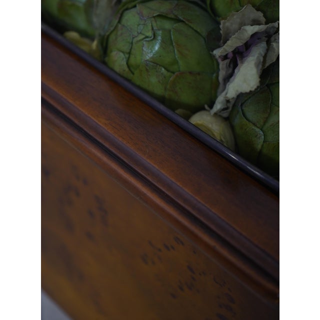 Theodore Alexander Burl Mahogany 2 Tier Plant Stand For Sale - Image 11 of 15