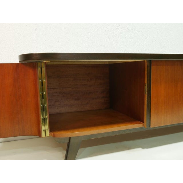 Brown Mid-Century Lowboard in Beech and Spruce, 1960s For Sale - Image 8 of 16
