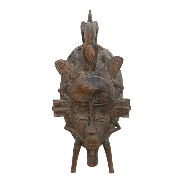 Vintage Lizard Headrest Mask Art For Sale