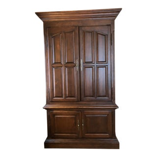 Century Furniture Walnut Armoire For Sale