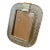 1990s Barovier Style Art Deco Brass and Gold Murano Glass Picture Frame For Sale