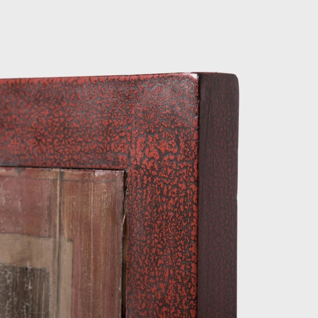 Early 20th Century Chinese Painted Floral Longevity Panel For Sale - Image 4 of 5