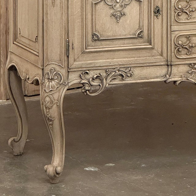 Antique Liege Regence Style Country French Buffet ~ Credenza in Stripped Oak For Sale - Image 11 of 18