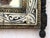 Wood Handcrafted Moorish Wall Mirror | Black & Ivory Decorative Accent For Sale - Image 7 of 7