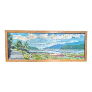 Contemporary Landscape Oil Painting, Framed For Sale