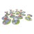 Vintage Hand Painted Tulip Glass Shrimp Cocktail Set For Sale