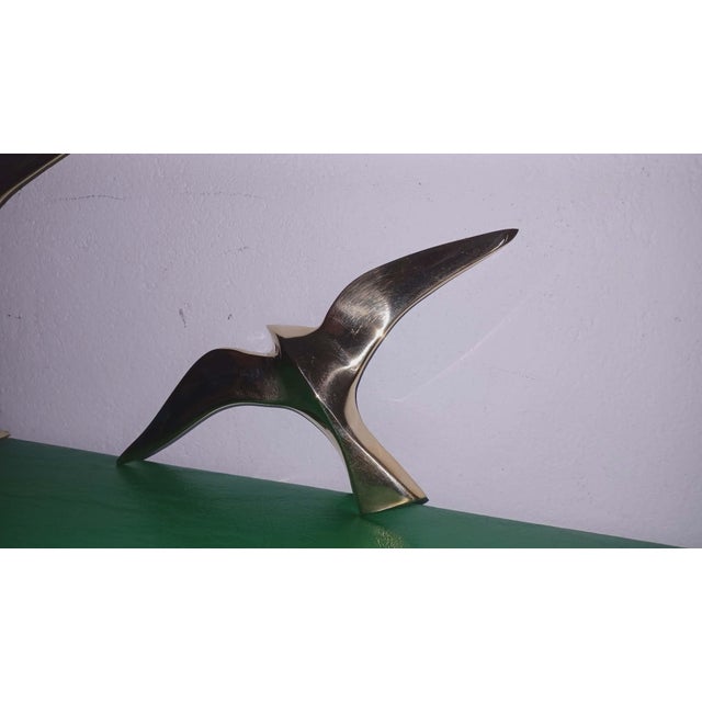 Mid-Century Modern Vintage Brass Bird Wall Decorations, Set of 2 For Sale - Image 3 of 9