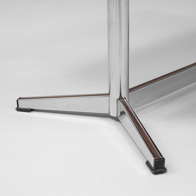 Silver 20th Century French Chrome Coffee Table With Ceramic Top By Juliette Belarti For Sale - Image 8 of 18