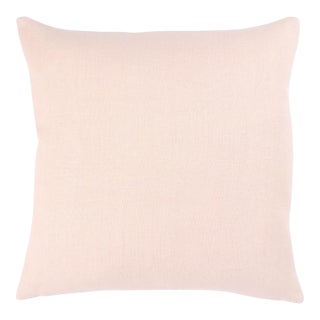 Schumacher Piet Performance Linen 18" Pillow In Rose Quartz For Sale