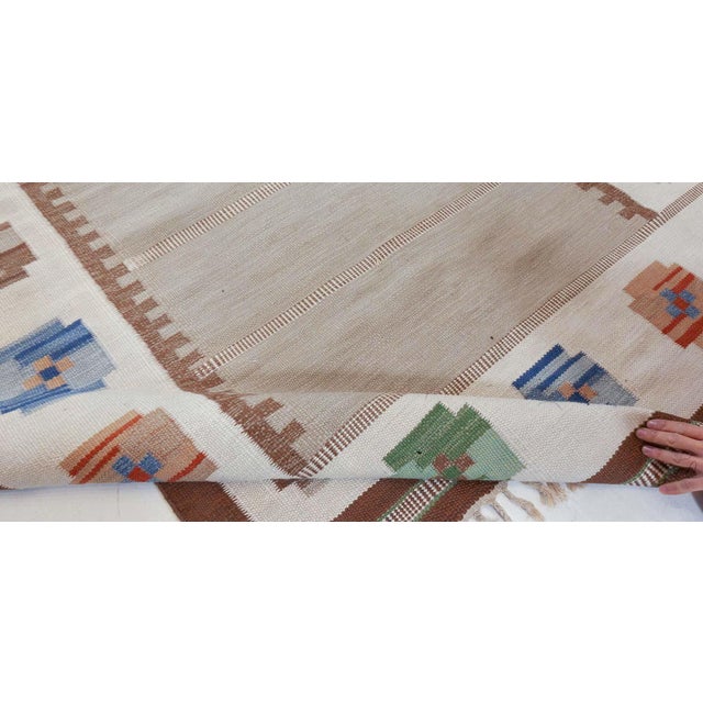 Doris Leslie Blau Mid-20th Century Swedish Flat Weave Rug For Sale - Image 4 of 8