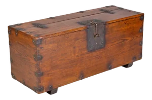 Antique Korean Money Chest or Trunk, 18th Century
