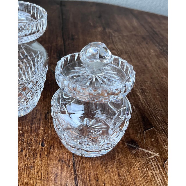Late 20th Century Waterford Crystal Small Jam Jar, Jelly Jar, Honey Pot or Condiment Jar With a Lid For Sale In Dallas - Image 6 of 10