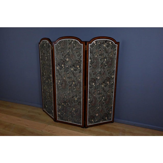 Fabric and Mahogany Screen, 1890s For Sale - Image 14 of 18
