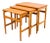 1950s Original Hans Wegner Teak & Oak Mid Century Danish Nesting Tables - Set of 3 For Sale