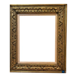 Vintage Chunky Carved Frame Gold Highlights For Sale