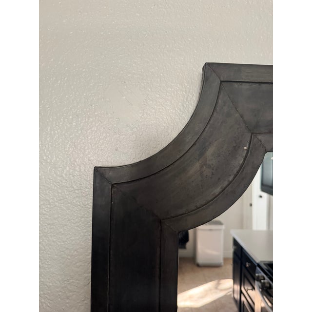 2020s Large Clipped Corner Zinc Ta Lorton Vincent Mirror For Sale - Image 5 of 9