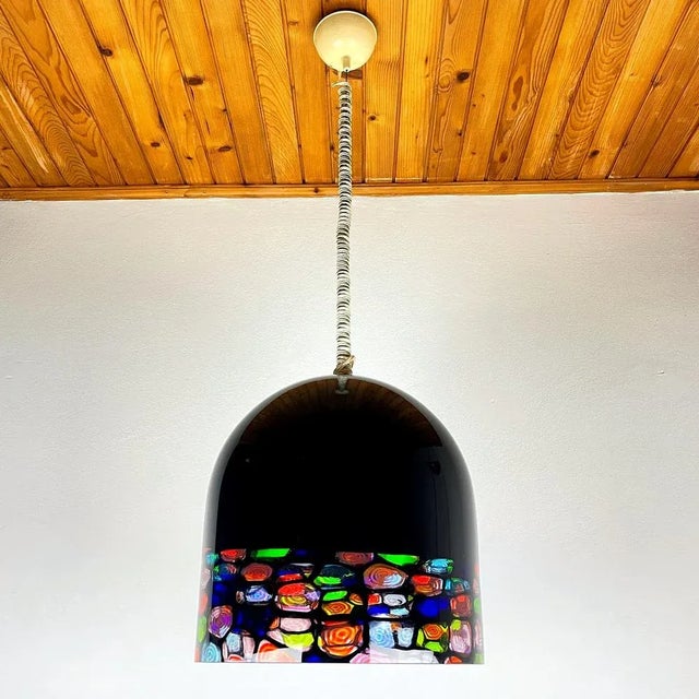 Vintage Murano Pendant Lamp Tint by Renato Toso and Note Massari for Leucos, Italy, 1970s For Sale - Image 4 of 13