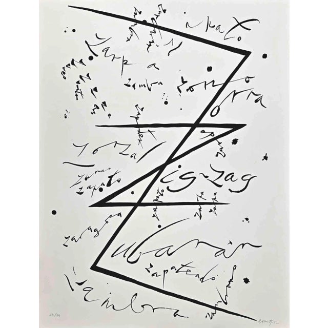 Rafael Alberti, Letter Z, Original Lithograph, 1972 For Sale