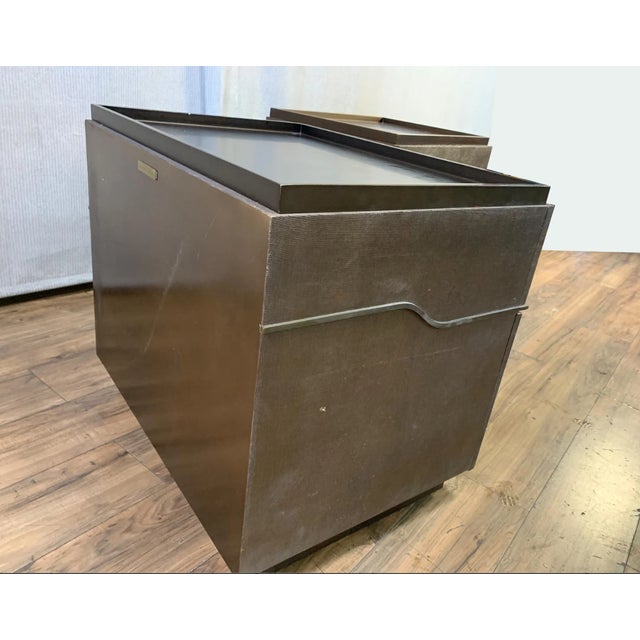 Pair Vintage French Michael Berman Mesa Nightstands by Theordore Alexander For Sale - Image 4 of 5