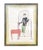 Paper works from the 20-30s Art Deco fashion drawings, hand-colored and framed. Drawings as prints. France around 1930,...