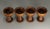 19th C. Treen Ware Turned Wood Egg Cups Set of Four For Sale - Image 4 of 15