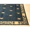 1880s Navy Blue Classic Antique Chinese Peking Rug 8'2" X 9'6" Hand Knotted Wool Carpet For Sale In New York - Image 6 of 6
