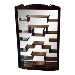 Vintage Chinese Solid Rosewood Oriental Wall Curio