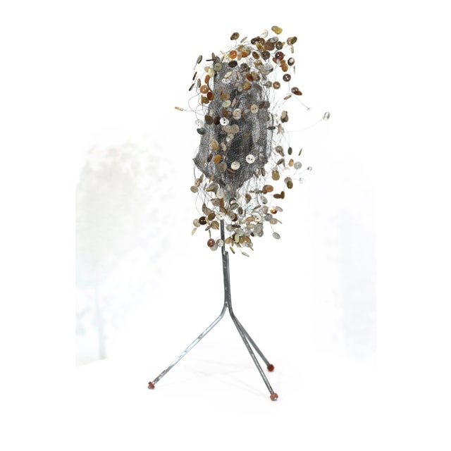 Button Reliquary II - Contemporary Abstract Mixed Media Sculpture for Desk or Table Original Artwork by Atticus Adams For Sale In Los Angeles - Image 6 of 9