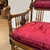 Antique Victorian Red Damask Upholstered Settee For Sale - Image 12 of 12